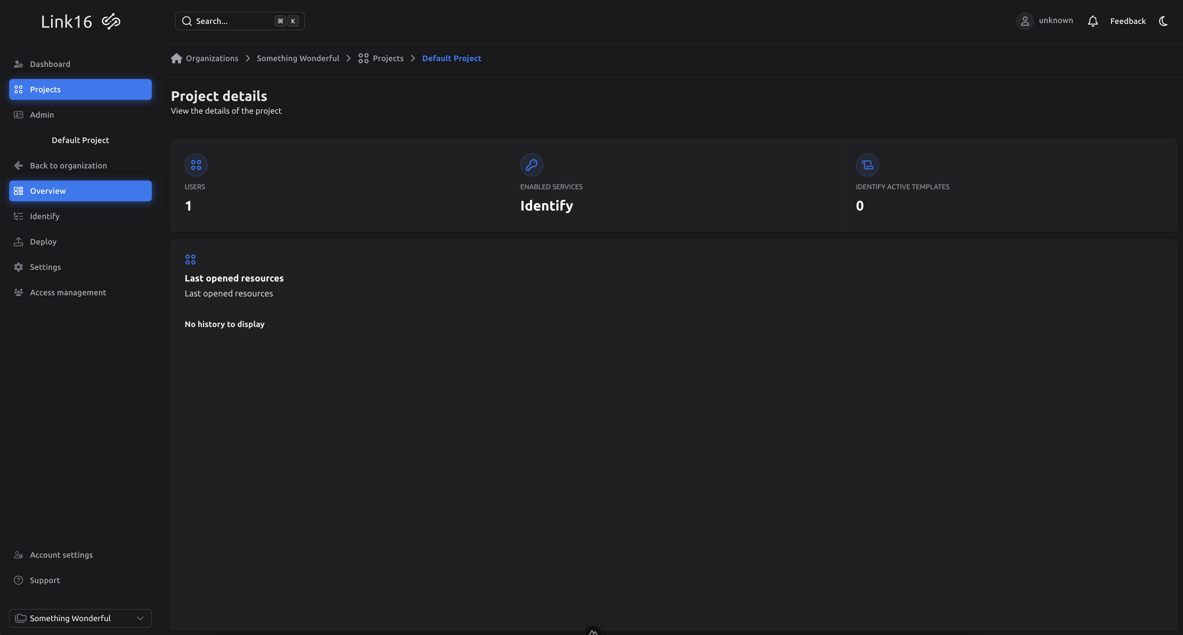 Link16 workspace preview